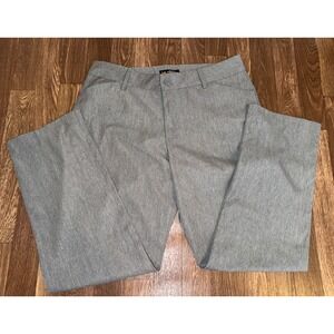 Lee Relaxed Fit Straight Leg Gray Mid Rise Wrinkle Free Pants 12 Short‎ 4637580